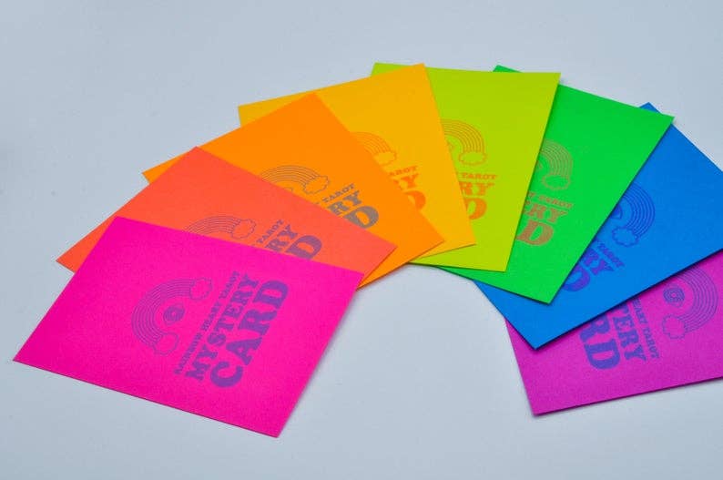 Rainbow Heart Tarot Mystery Card